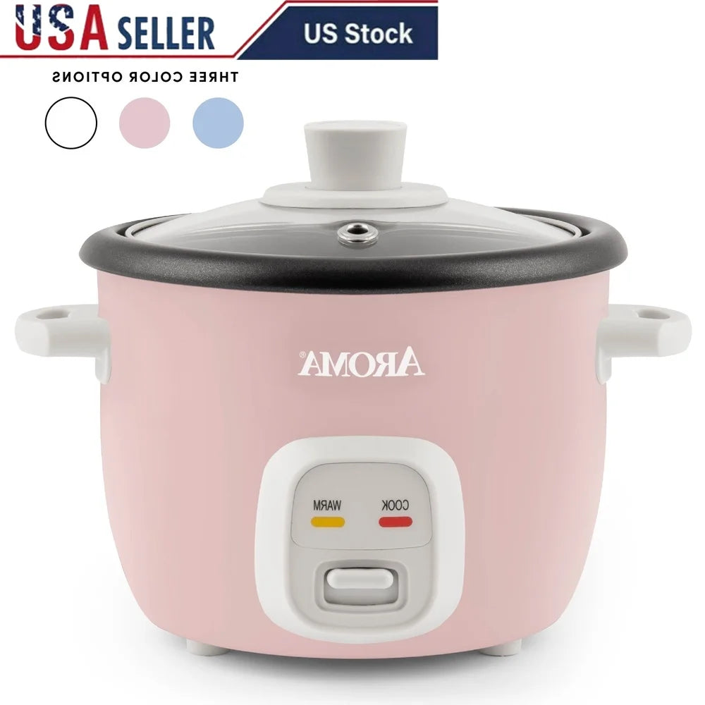 XMSJ Rice and Grain Cooker Nonstick Inner Pot Glass Lid