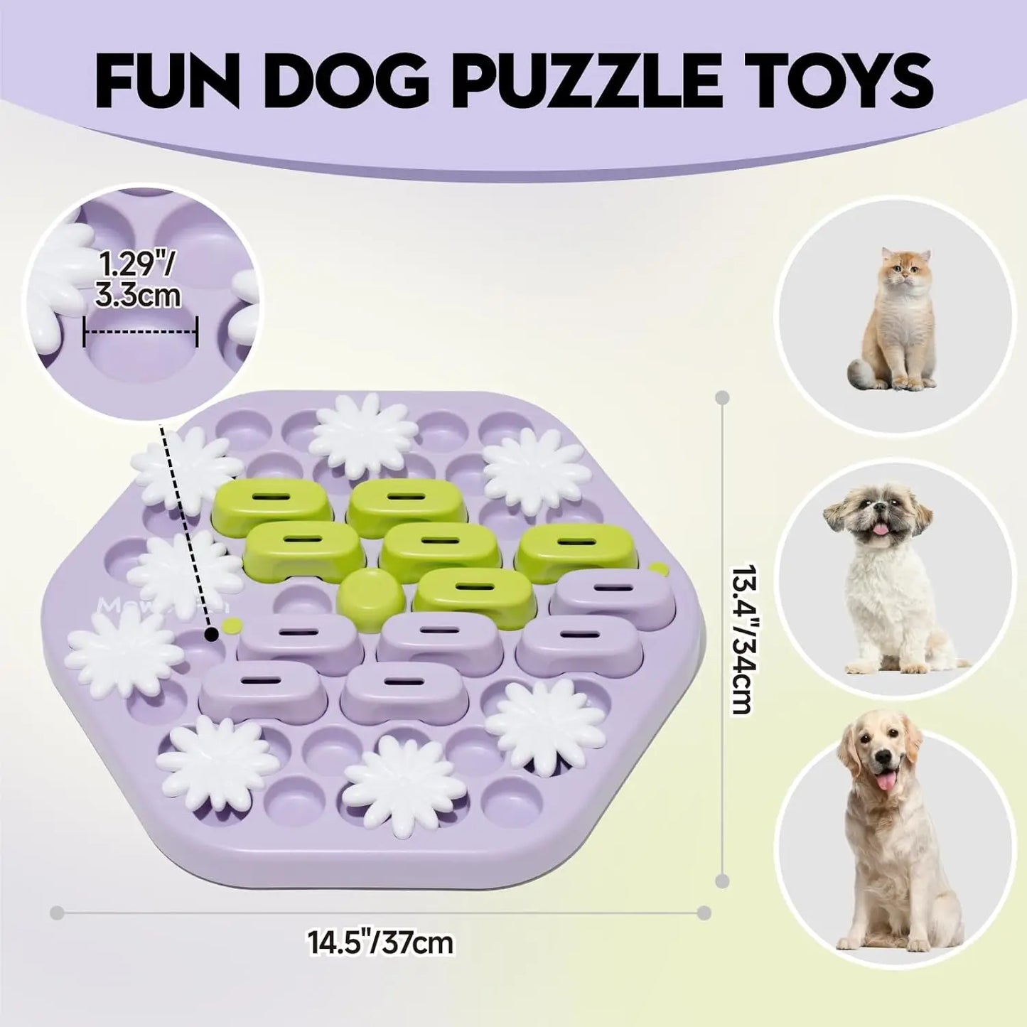 MEWOOFUN Level 4 Dog Puzzle Toy Enrichment For All Breeds
