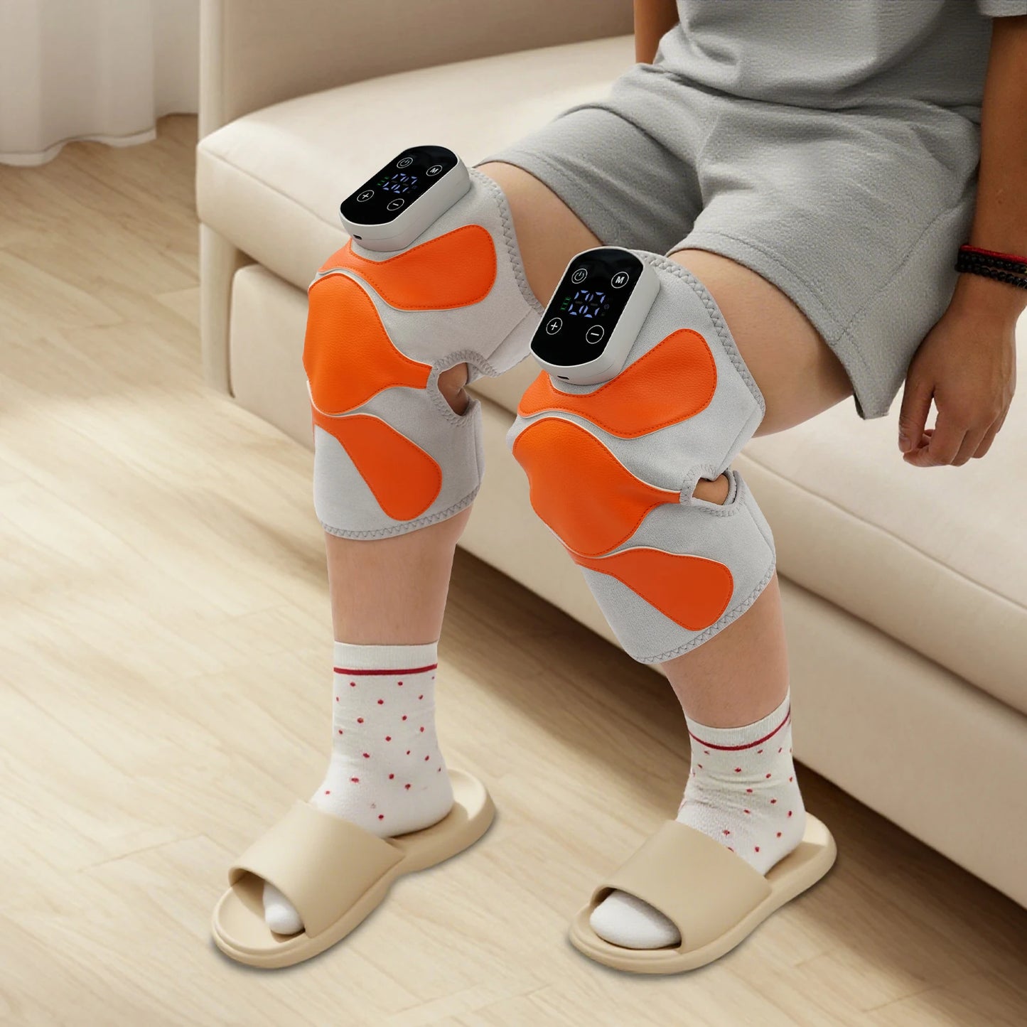 Knee Massager With Heating And Vibration Portable Pain Relief
