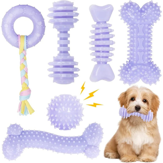 Small Puppy Chew Toys Pack Durable Interactive Teething Toy